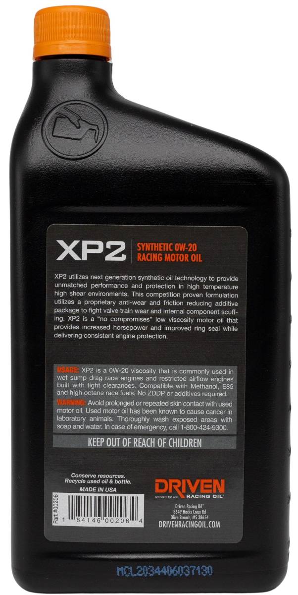 Driven XP2 0W-20 - Fullsyntetisk Racingolje image 1