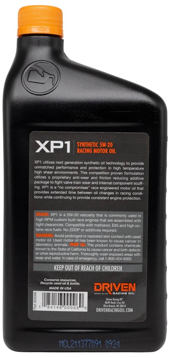 Driven XP1  5W-20 - Fullsyntetisk Racingolje image 1